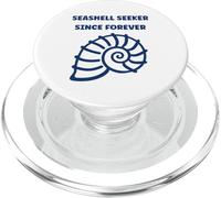 Ocean Funny Minimalist Shells Simple Quote Seeker Seashell PopSockets PopGrip para MagSafe