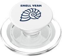 Ocean Funny Minimalist Shells Simple Quote Yeah Seashell PopSockets PopGrip para MagSafe