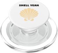 Ocean Funny Minimalist Shells Simple Quote Yeah Seashell PopSockets PopGrip para MagSafe