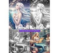 Ocean Gothic Grayscale Portrait Coloring Book for Adults: Beautiful Women, Gothic Mermaids, Sunken Ruins, Dark Seas, Seashells, and Mysterious Ocean Portraits