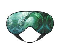 Ocean Green Wave - Máscara de ojos unisex con cero presión ocular, cubierta suave para sombra de ojos para viajes