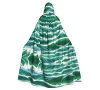 Ocean Green Wave Surf 01 - Capa con capucha para Halloween, disfraz de Halloween y Navidad