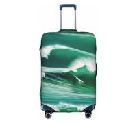 Ocean Green Wave Surf 02 - Funda protectora para maleta de carrito de entre 45 y 81 cm, Blanco, M