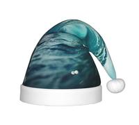 Ocean Green Wave Surf - 1 paquete de sombreros de Navidad de felpa para adolescentes, fiestas de disfraces de Navidad y eventos de vacaciones