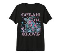Ocean Grove NJ Tortuga Amante Colorido Recuerdo DE Playa Camiseta Premium