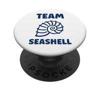 Ocean Humor Minimalist Shells Simple Team Seashell PopSockets PopGrip Adhesivo