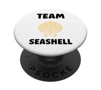 Ocean Humor Minimalist Shells Simple Team Seashell PopSockets PopGrip Adhesivo
