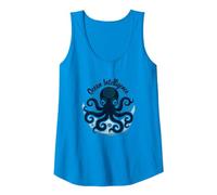 Ocean Intelligence Octopus Art Vida Marina Camiseta sin Mangas, Mujer, Zafiro, M