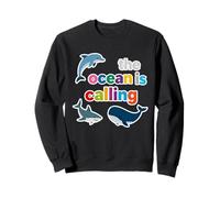 Ocean Is Calling Dolphin Shark Whale, Colorido diseño Marino Sudadera