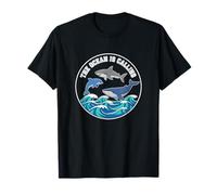 Ocean is Calling Dolphin Shark Whale, diseño Colorido del mar Camiseta