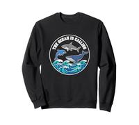 Ocean is Calling Dolphin Shark Whale, diseño Colorido del mar Sudadera