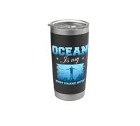 Ocean Is My Best Friend Now Scuba Dive Diver Diving Vaso térmico de acero inoxidable de doble pared