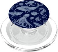 Ocean Life Sea Aesthetic Fish Beach 90s Vintage Graphic PopSockets PopGrip para MagSafe