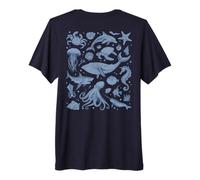 Ocean Life Sea Whale Dolphin Beach 90s Vintage Graphic Camiseta Premium