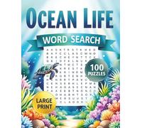 Ocean Life Word Search Books for Adults Large Print Puzzle: Big Word Find Puzzles for Adults & Seniors to Keep Mind Active, Nature Activity Games for ... Stress Relief (Nature Word Search Series)
