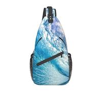 Ocean Little Raccoon Face Sling Bag, Mochila de Hombro Paquete de Pecho Causal Crossbody Daypack para Mujeres Hombres Senderismo Viajes