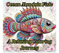Ocean Mandala Fish: A Relaxing Coloring Journey: A Stunning Collection of Intricate Fish Mandalas for Adults