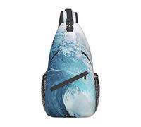 Ocean Men's Sling Backpack, Travel Hiking Day Bag Crossbody Shoulder Bag.