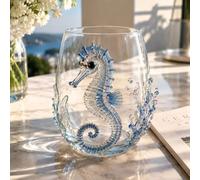 Ocean Mug, Handcrafted Borosilicate Octopus Mug, Artistic Octopus Wine Glass, Decorative Octopus Glassware for Coffee Tea Cocktails Coastal Home (G)
