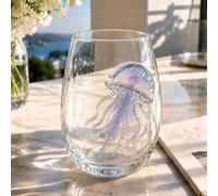 Ocean Mug, Handcrafted Borosilicate Octopus Mug, Artistic Octopus Wine Glass, Decorative Octopus Glassware for Coffee Tea Cocktails Coastal Home (E)