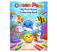 Ocean pals my first colouring book: Black & White Coloring Pages with Color Guides | Easy Sea Life Fun for Ages 3+