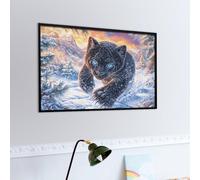 Ocean Panthère Noire Puzzles 1000 Piezas Alivio Estrés Familiar Faune Sauvage Rompecabezas 3D para Toda La Familia Juguete Educativo Desafío Intelectual 1000 PCS