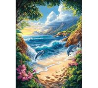 Ocean Paysage de coucher de soleil sur la plage Rompecabezas 500 Piezas Cartón Para Principiantes Mitos fantásticos Días Lluviosos Para Pasar Tiempo Vacaciones Fines De Semana Regalo Cumpleaños 500 PC