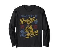 Ocean Point HI Boxing MMA USA Vintage Diseño envejecido Manga Larga