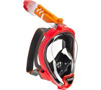 OCEAN REEF - Máscara Facial Completa Aria QR+ para Snorkeling - Visión Subacuática de 180 Grados y Mecanismo Quick Release (Rojo, M/L)