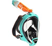 OCEAN REEF - Máscara Facial Completa Aria QR+ para Snorkeling - Visión Subacuática de 180 Grados y Mecanismo Quick Release (Verde Azulado, L/XL)