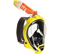 OCEAN REEF - Máscara Facial Completa Aria QR+ para Snorkeling - Visión Subacuática de 180 Grados y Mecanismo Quick Release (Amarillo, M/L)