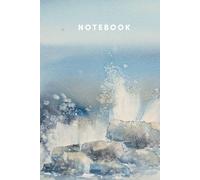 Ocean Rock Splash Hardcover Notebook: Notebook: Coastal Wave Journal for Writing: 6x9 Lined Pages - Nautical Gift for Writers and Ocean Lovers