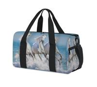 Ocean Run - Bolsa de lona deportiva para fin de semana, bolsa de viaje informal, para viajes, gimnasio, para niños, niñas, niños, mujeres y hombres