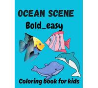 Ocean scene: Bokd_easy coloring book for kids