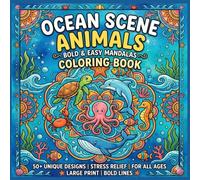 ocean scene coloring book animals:: for adults and children, original and easy designs to relax, mandala style with kawaii ocean floor animals ... An Anti-Stress Book for Adults and Children)