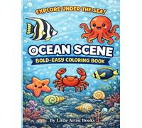 Ocean Scene Coloring Book: Bold-Easy Coloring Book (Relax & Easy Coloring)