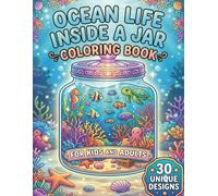 ocean scene coloring book for adults and kids : ocean scene bold and easy coloring book: Relaxing sea life coloring book with underwater animals , stress relieving coloring book both adults and kids