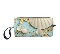 Ocean Sea Beach Seashells Starfish - Bolsas de cosméticos para mujer, bolsa de maquillaje portátil, bolsa de almacenamiento de viaje, bolsa de recepción diaria, bolsa de aseo de gran capacidad, Como