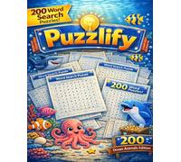 Ocean & Sea Life Word Search Puzzle Book: 200 Relaxing Large Print Puzzles for Adults and Seniors | Discover Marine Animals, Beach Themes, and Underwater Brain Games + SOLUTION