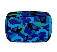 Ocean Sharks Sea - Bolsa de maquillaje con cremallera para cosméticos, bolsa de viaje impermeable para artículos de tocador para mujer, Varios colores, 17.5x7x10.5cm/6.9x4.1x2.8in