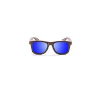 Ocean Sunglasses Wood Victoria - Gafas de Sol polarizadas de Bambú - Montura : Marrón - Lentes : Azul Espejo (53003.0)