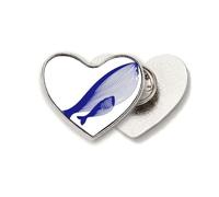 Ocean The Blue Whale - Broche de metal con diseño de corazón enorme