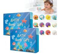 Ocean Toy Bath Salt Ball Sleeve Box Bath Bombs, 2026 New 24-Pack BathBombs with Surprise Spring Inside, Dinosaur Egg & Ocean Theme BathFizzies,Upgrade Easter Gifts