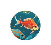Ocean Underwater Fish - Juego de ambientador colgante de peces, tarjetas redondas de fragancia de lavanda para interiores de automóviles, paquete de 10/24 tarjetas