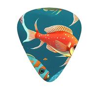 Ocean Underwater Fish - Púa de guitarra excepcional, impresión completa de un solo lado, púa de material ABS, grosor diverso para una experiencia musical variada, ideal para guitarras y ukeleles, púa