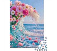 Ocean Wave Flores 1000 Piezas Papel Ecológico Rompecabezas Clásicos Amantes De La Familia Descompresión Juego Regalos Paquete De Valor 38x26cm/1000pcs