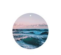 Ocean Waves - Juego de ambientador colgante, tarjetas redondas de fragancia de lavanda para interiores de automóviles, paquete de 10/24 tarjetas
