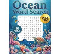 Ocean word search: 80 Themed Puzzles for Adults and Seniors | Large Print Edition (Parole Intrecciate)