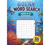Ocean Word Search for Kids: 55 Ocean Animal, Habitat & Marine Science Puzzles for Ages 8-12 | 8x10
