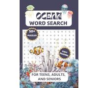 Ocean Word search Puzzle: Word search Puzzles with Easy to Read Print about Ocean, Coastal creatures, Underwater Life and More|6 x 9 inches, 110 ... Gift for Vacations, Holidays and Relaxation